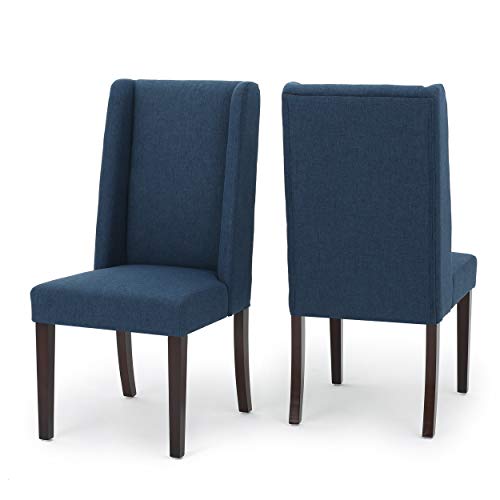 Christopher Knight Rory Navy Blue Dining Chairs, 2-Pcs Set
